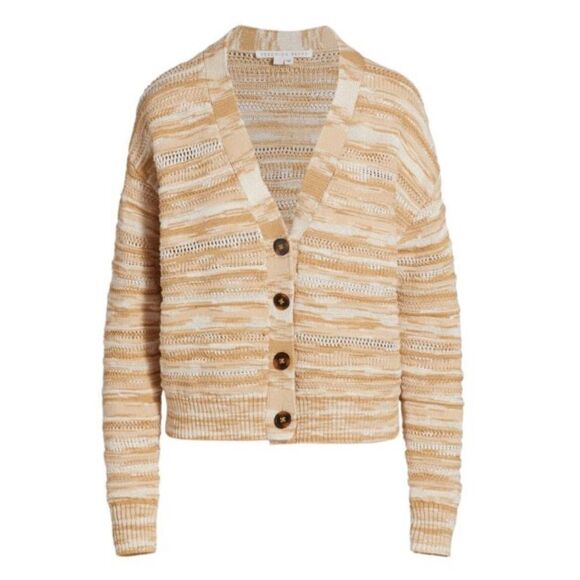 NWT VERONICA BEARD Goliad Cropped Cardigan Camel Multi XS Cotton - Picture 15 of 15